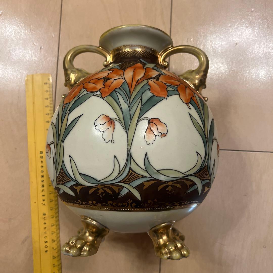 nippon noritake hand paintedもりあげ希少アンティーク