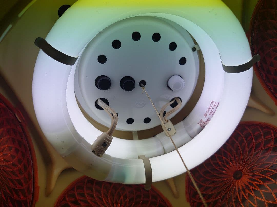 松下電工 ナショナル レトロ ポップ 昭和レトロ オレンジ 蛍光灯 照明器具