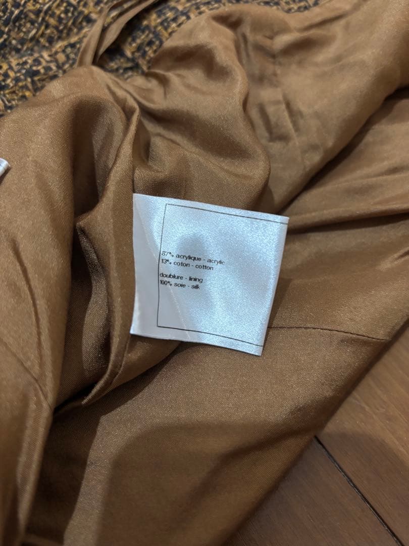 バズ　シャネルブラウンツイードタイトスカート34