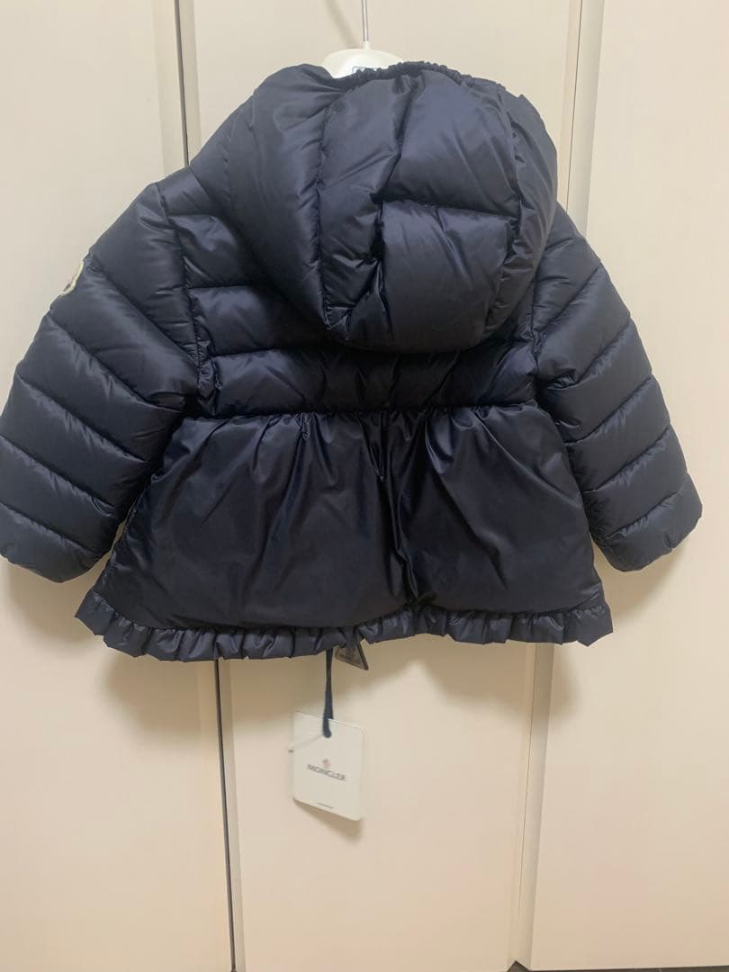 MONCLER 新品ネイビー フリル付きダウンジャケット12-18