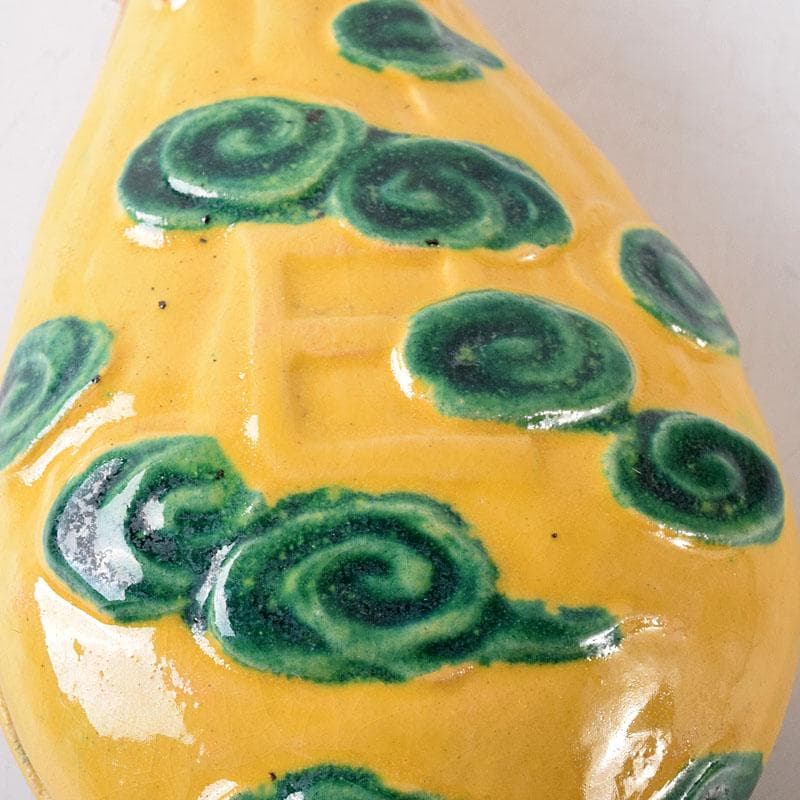 茶道具　松阪萬古焼　松古窯　佐久間芳丘作　色絵　干支　巳香合　共箱　V　8209