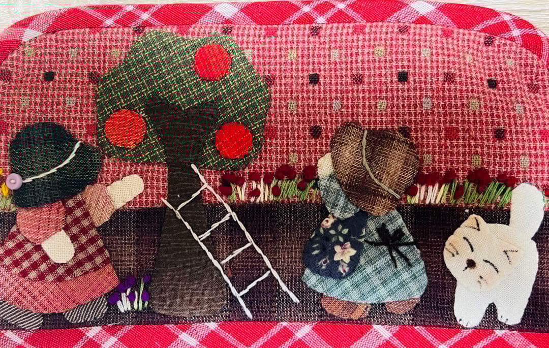 ★新作★スーちゃん＆お友達＆ねこ★レッド系＊ハンドメイド＊長財布＊