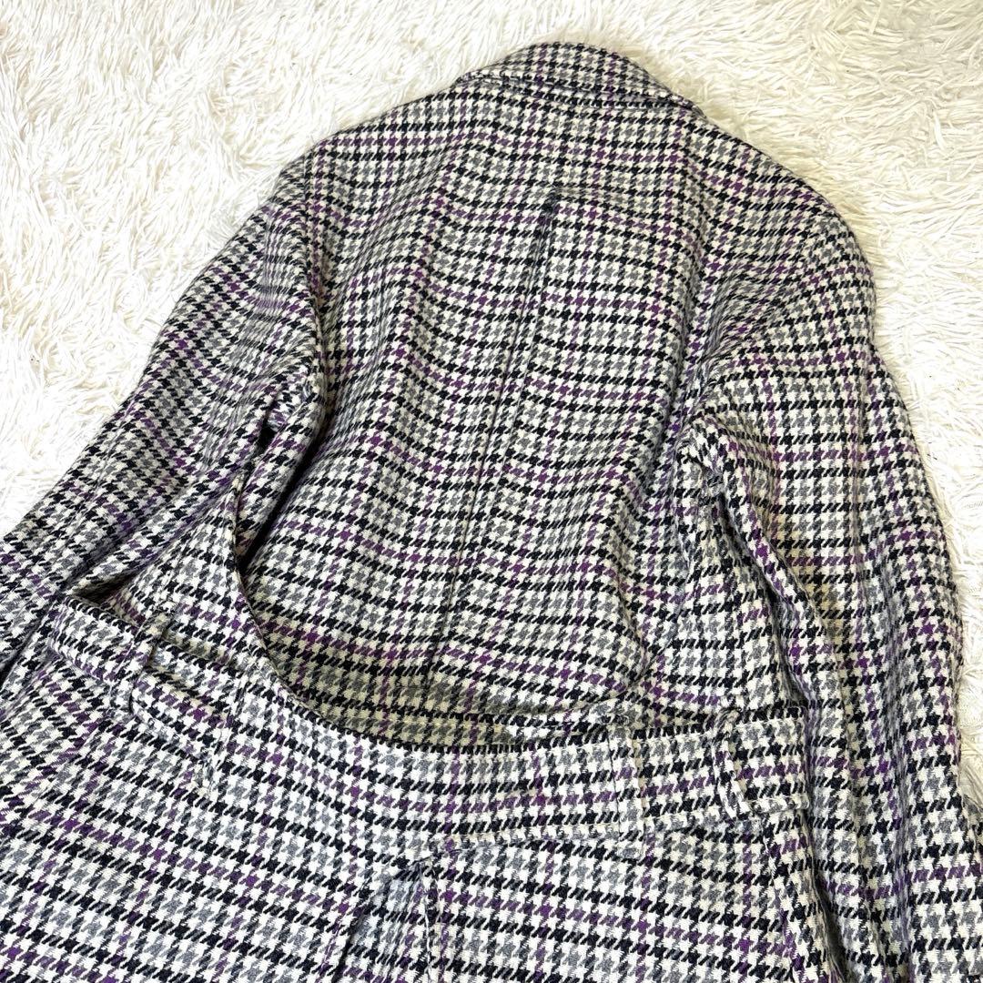 美品 ブラックレーベル ポールスミス ウール コート 千鳥格子 ベルト 40 L