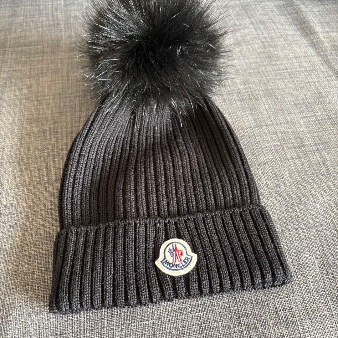 MONCLER モンクレール キッズ ロゴぽんぽんニット帽