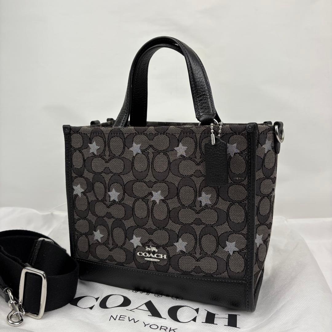 美品 コーチCOACH キャンバス レザー 2way ショルダーバッグ スター