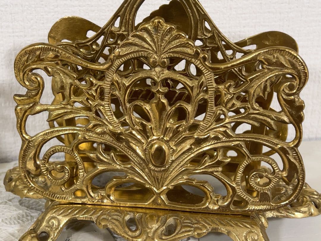 真鍮のレターホルダー＊イギリスアンティーク