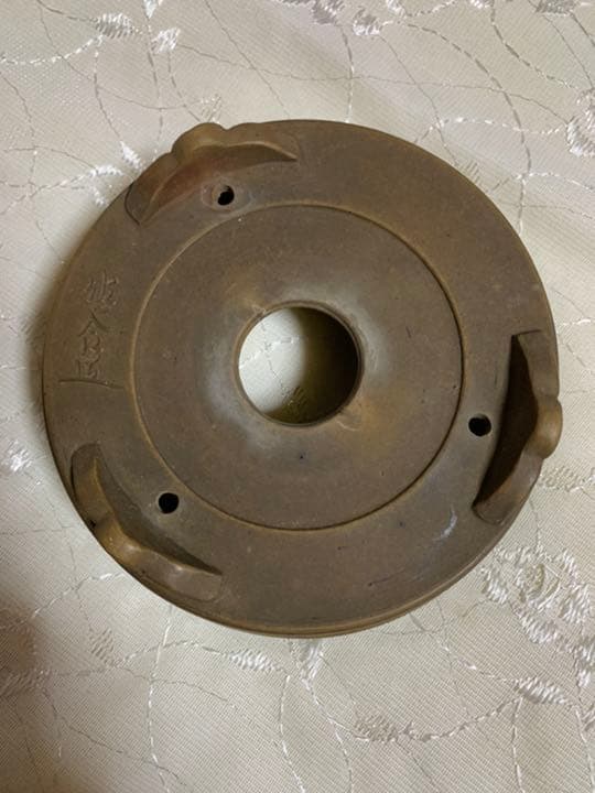 佐太郎　丸　松の絵彫り　盆栽鉢