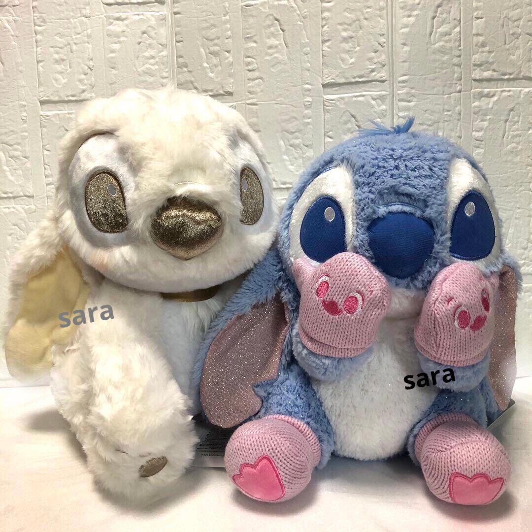 スティッチ ぬいぐるみ ピンク×ブルー Winter Shiny Color