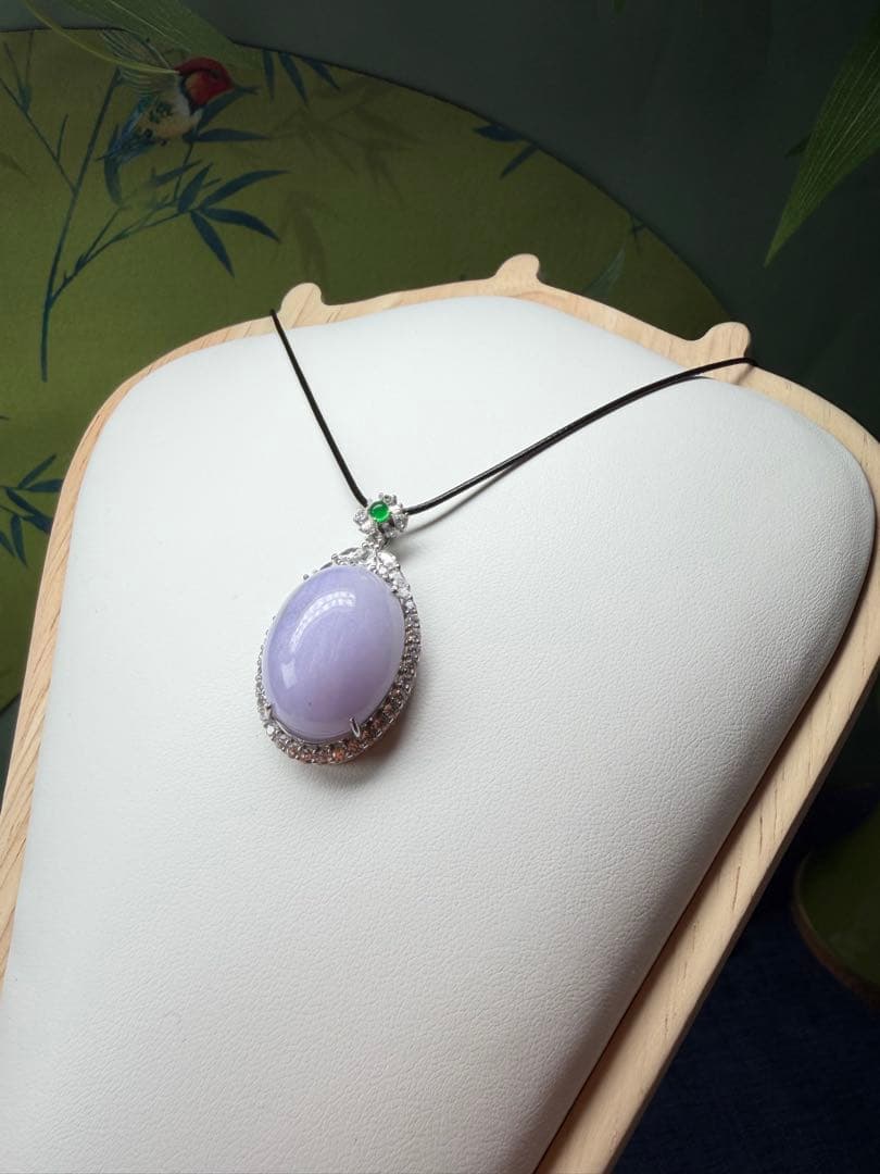 希少‼️コレクションレベル‼️色が極めラベンダーS925ネックレストップ　鑑定書付き