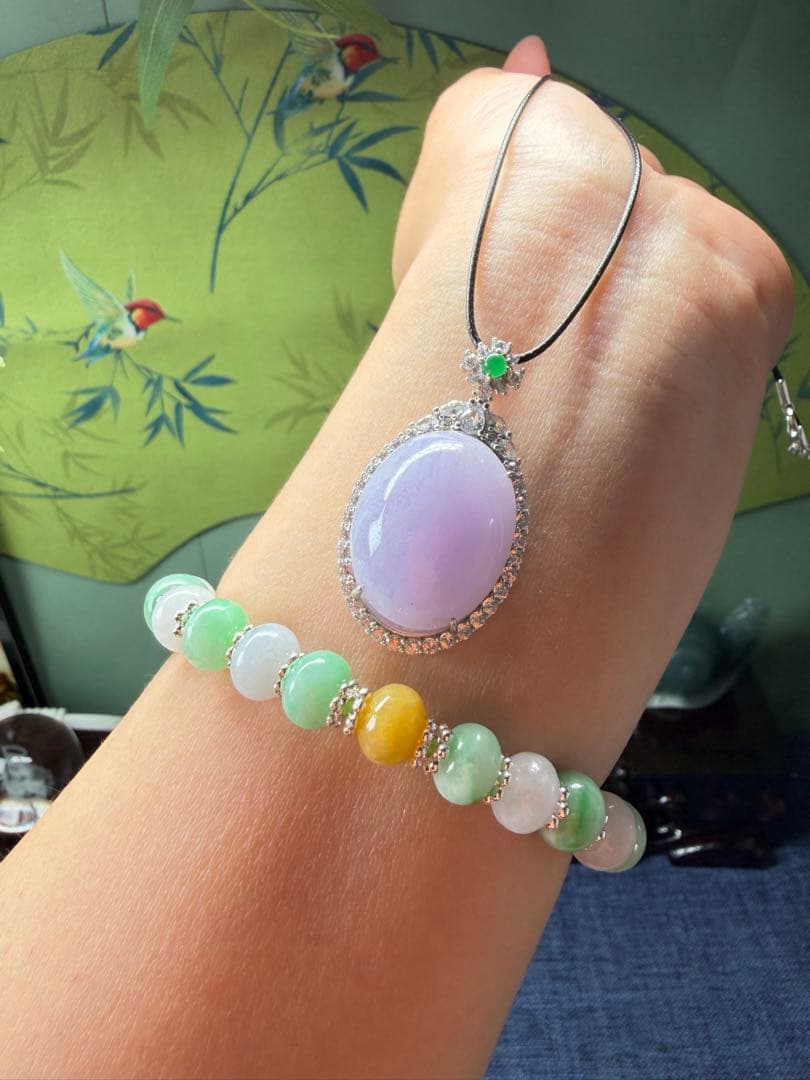 希少‼️コレクションレベル‼️色が極めラベンダーS925ネックレストップ　鑑定書付き