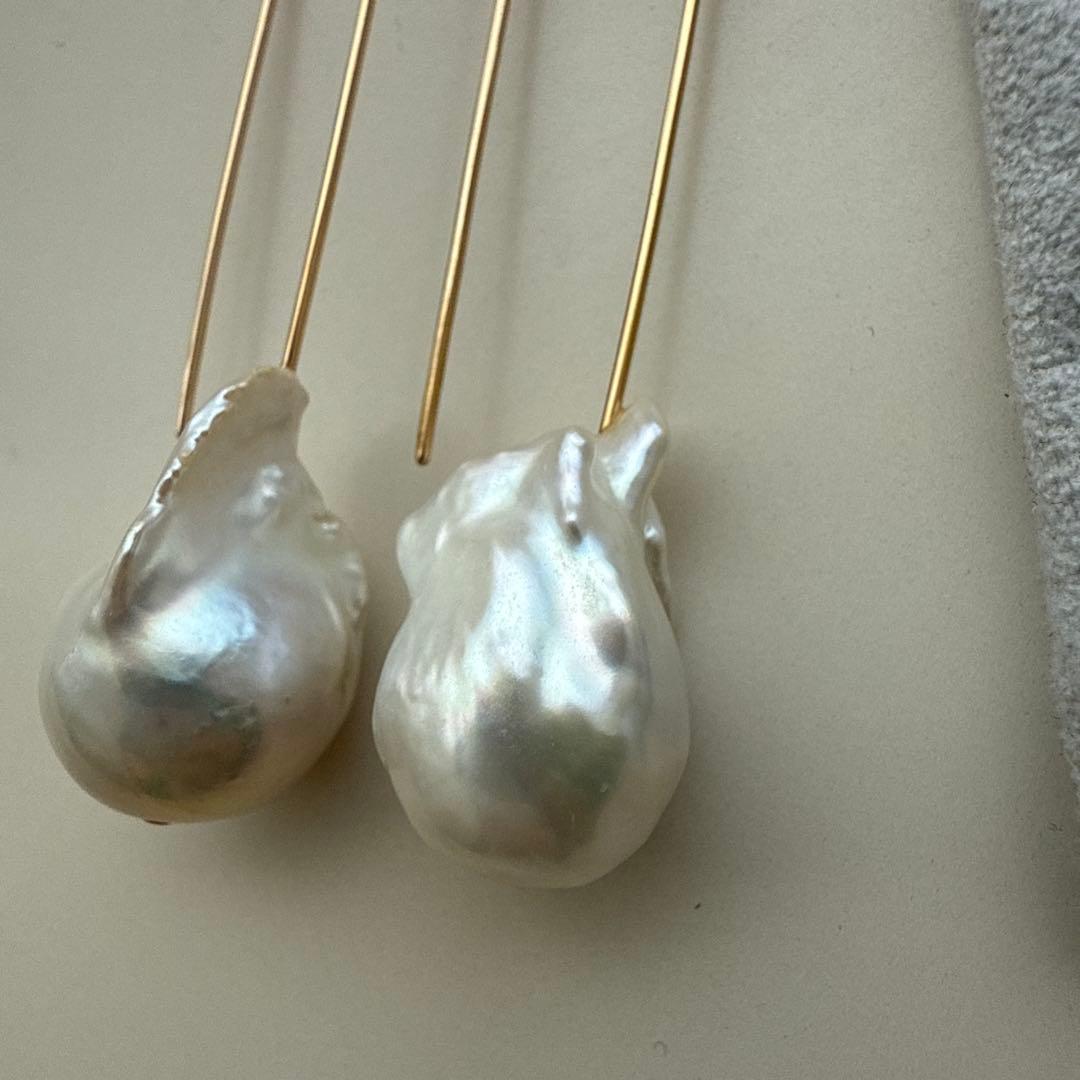 値下げ　MAAYA NINA バロックパールドロップピアス