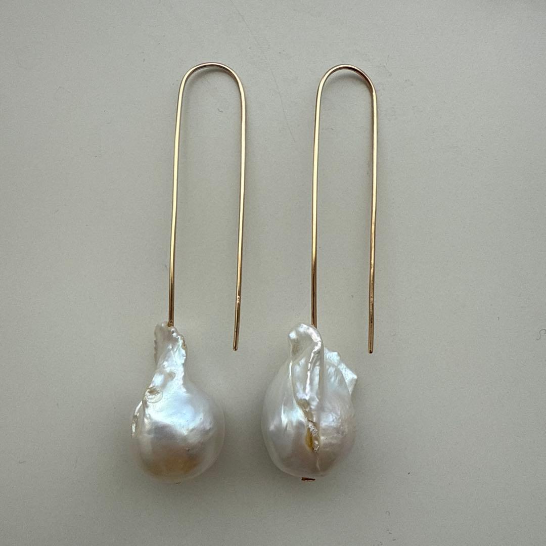 値下げ　MAAYA NINA バロックパールドロップピアス