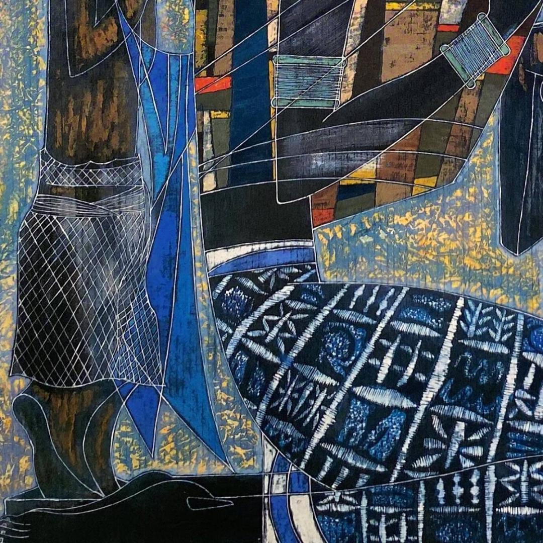 丁紹光、『接吻』、希少な画集より、新品額装付、マット額装付き