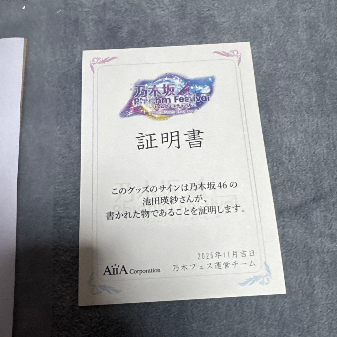 っ*る様 乃木フェス　直筆サイン入り　推しメンクッション　　池田瑛紗　てれぱん