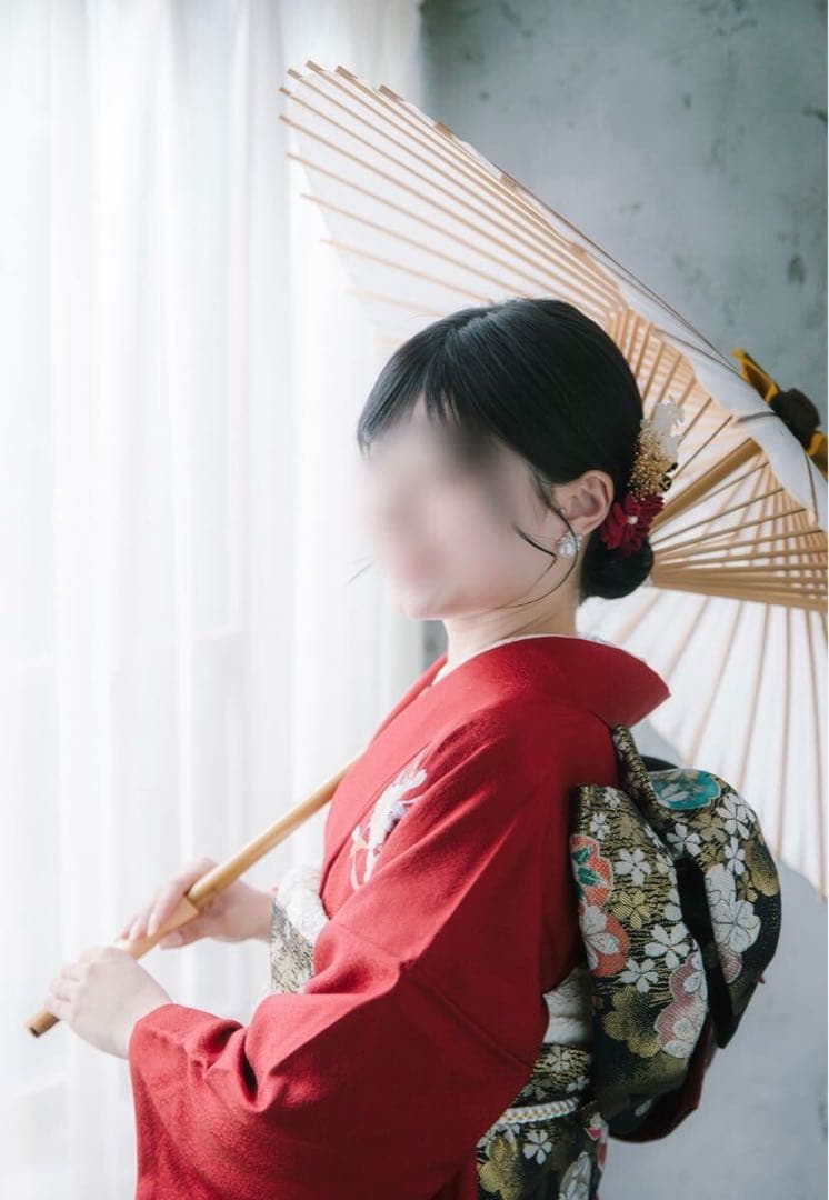 ⭐︎可愛い赤振袖フルセット⭐︎京都きもの友禅 金駒刺繍 古典柄 暈し染め 後撮り1回