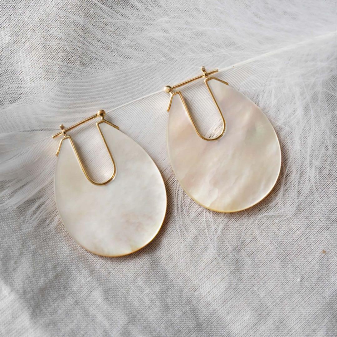 未使用 Thalatta マザーオブパールピアス