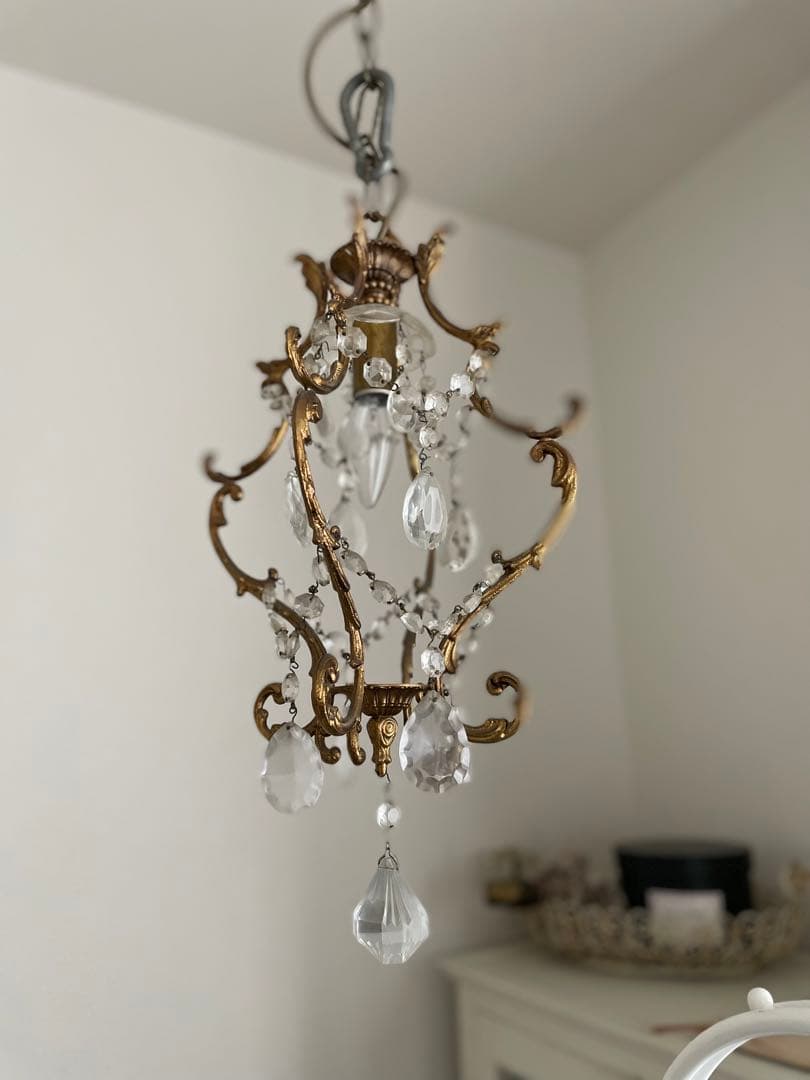 フランスアンティーク　1灯シャンデリア