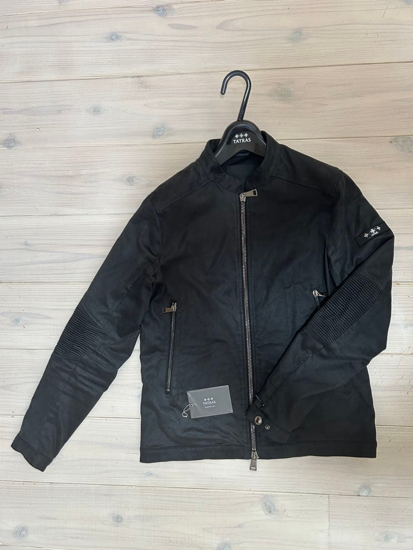 TATRA MERIDE ブラック テクニカルスェードライダースジャケット 02