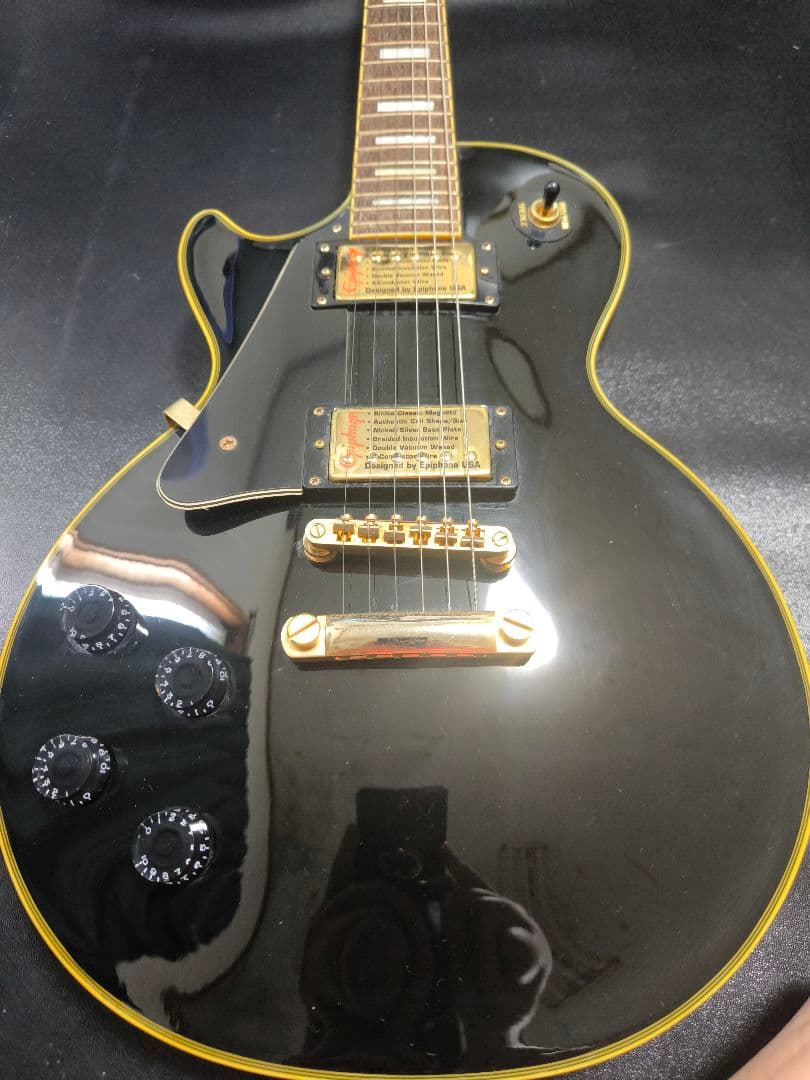 【レフティー】Epiphone Les Paul Custom Pro ブラック