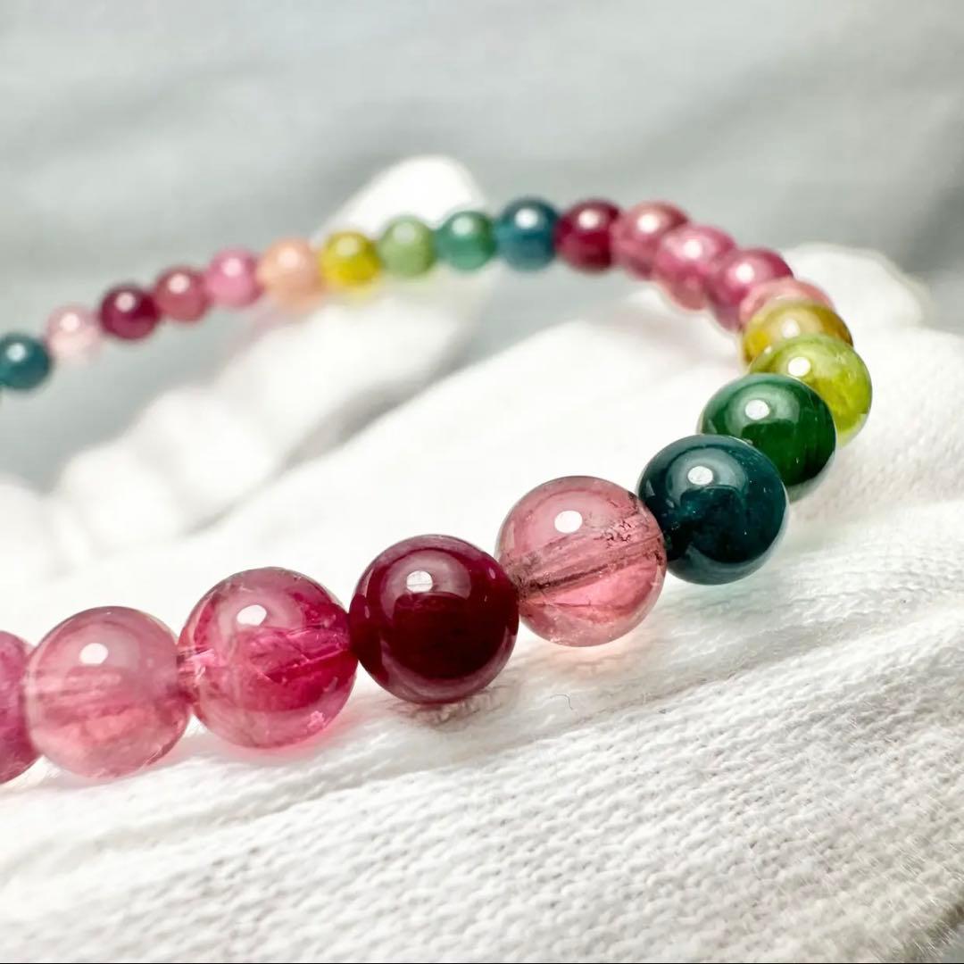 素晴らしい発色！！　マルチカラートルマリン　ブレスレット