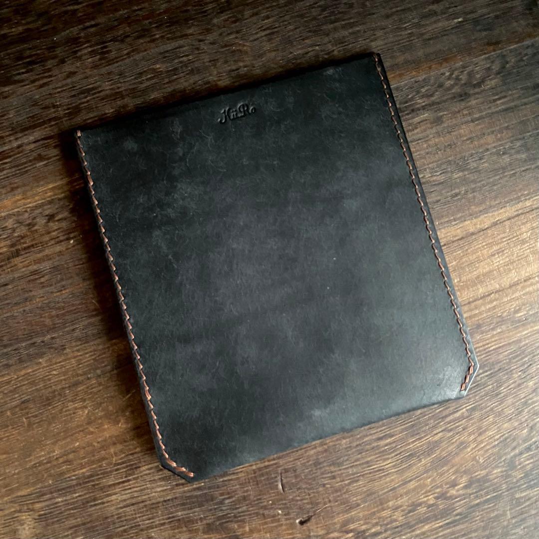 ノートスリーブ ブラック×ダークブラウン