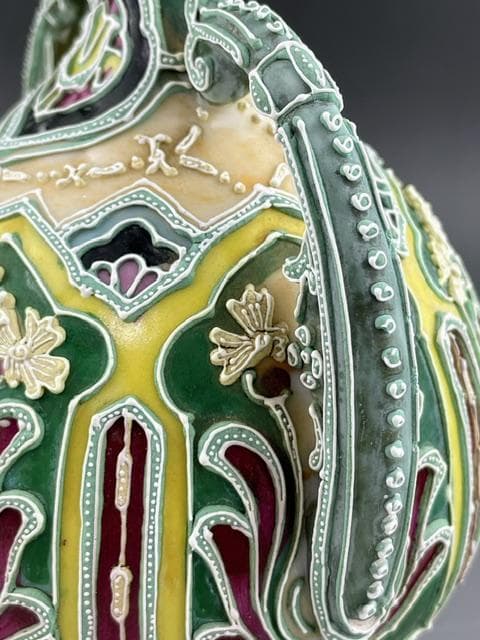 【希少】オールドニッポン 21.0㎝ 盛上げ花瓶 一陳盛り 花器 花瓶