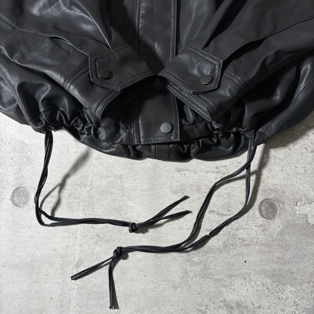 ジャケット・アウター leather jacket buggy parachute pants y2k