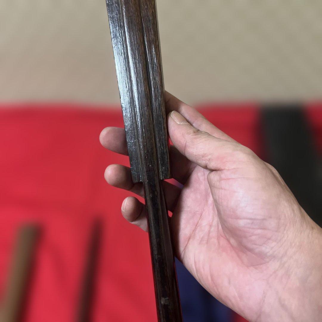 古美術　骨董品　鉄扇木製　時代箱