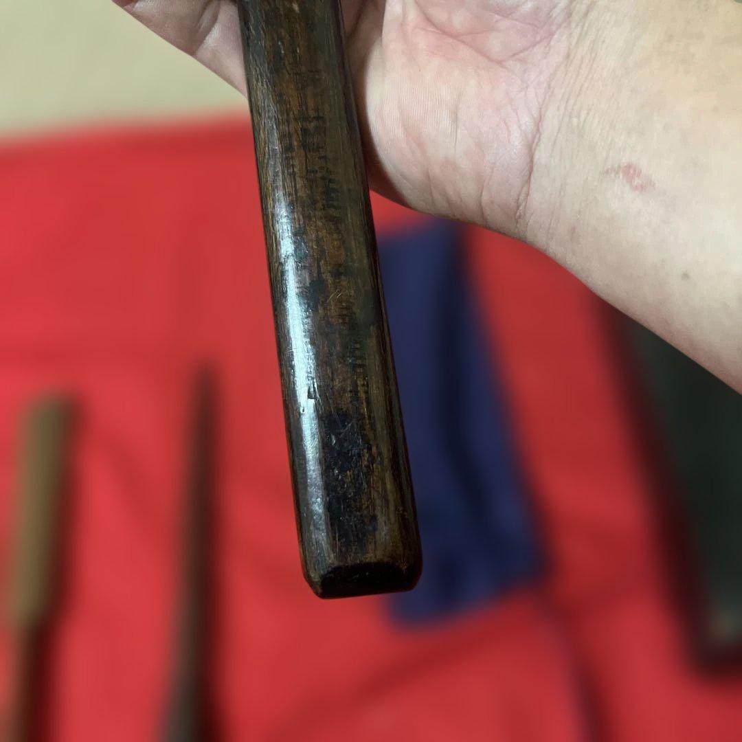 古美術　骨董品　鉄扇木製　時代箱