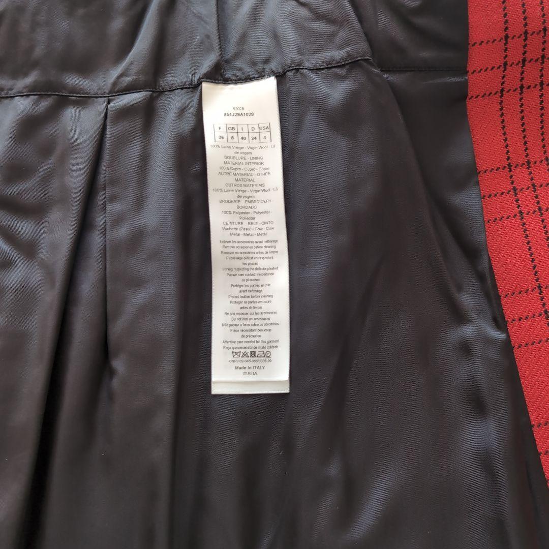 Christian Dior 赤いプリーツスカート　美品　サイズ36