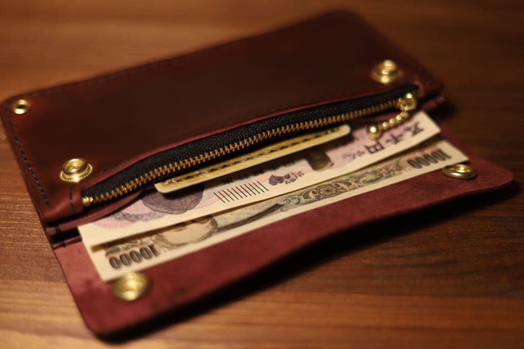 イタリアンレザーCOMIPEL社 ホースバット　トラッカーウォレット　即納OK‼️