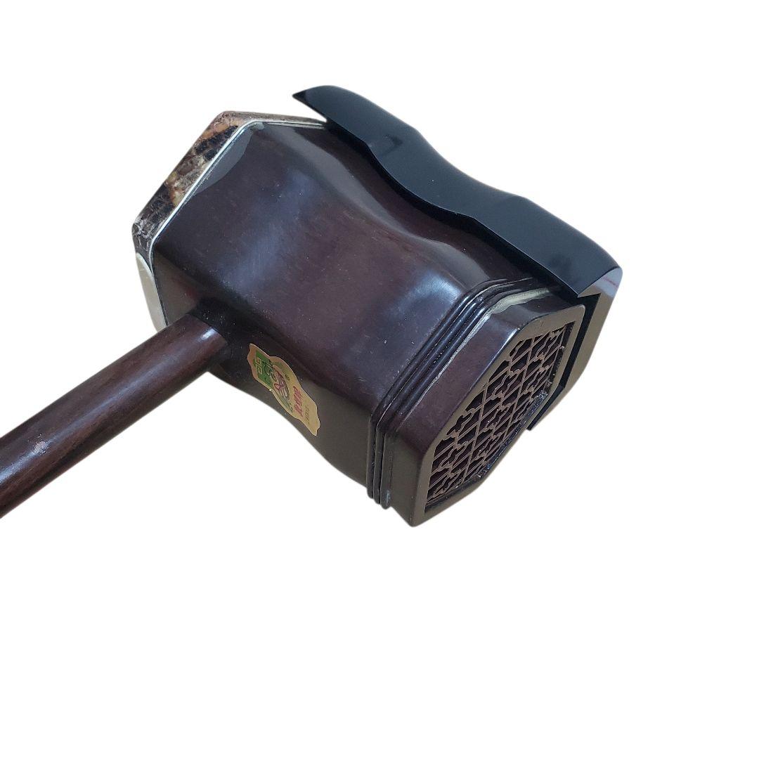 ​【名門・敦煌牌】二胡 上海民族楽器一廠 蛇皮 本皮 ハードケース・付属品付