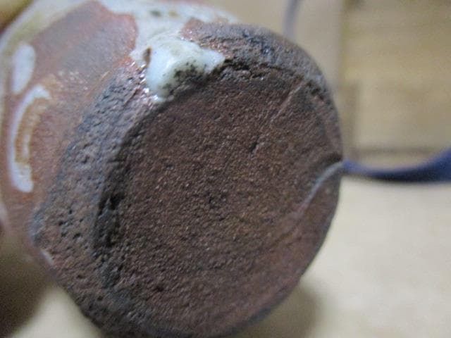 古唐津ぐい呑み　仕覆、古箱付き　79-2