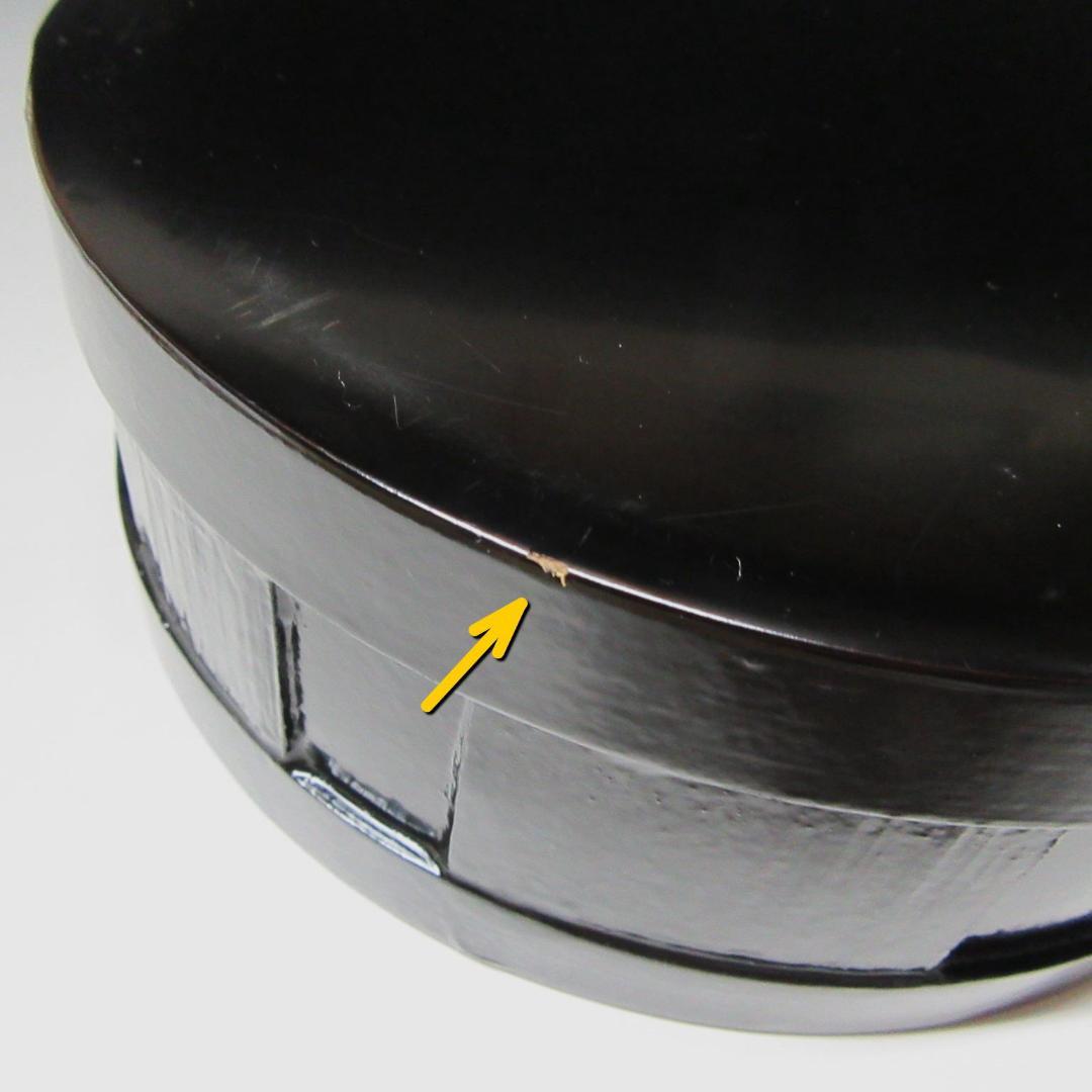 尋牛斎宗匠花押 漆桶型喰籠 表千家久田宗也 共箱 茶道具 CU-01