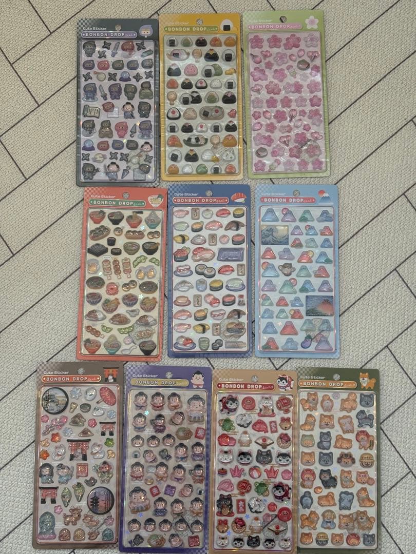 ボンボンドロップシール　和柄　10種セット　 値下げしました！