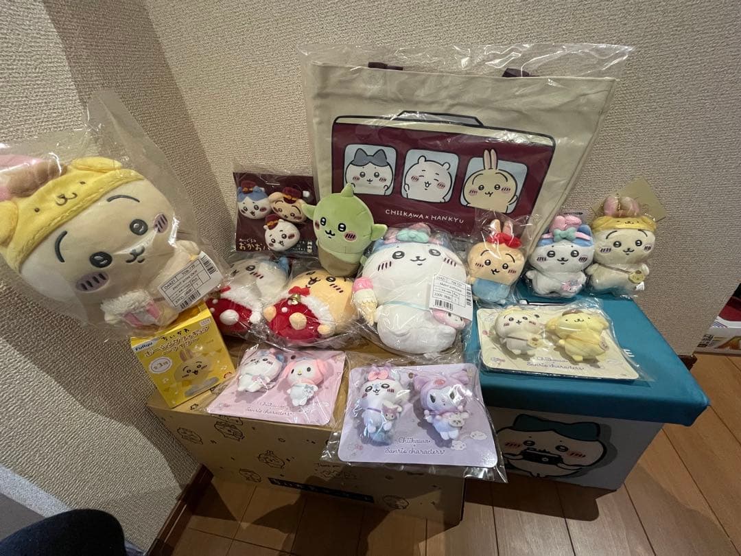 値下げ　ちいかわレア物ぬいぐるみセット　招福ハチワレ