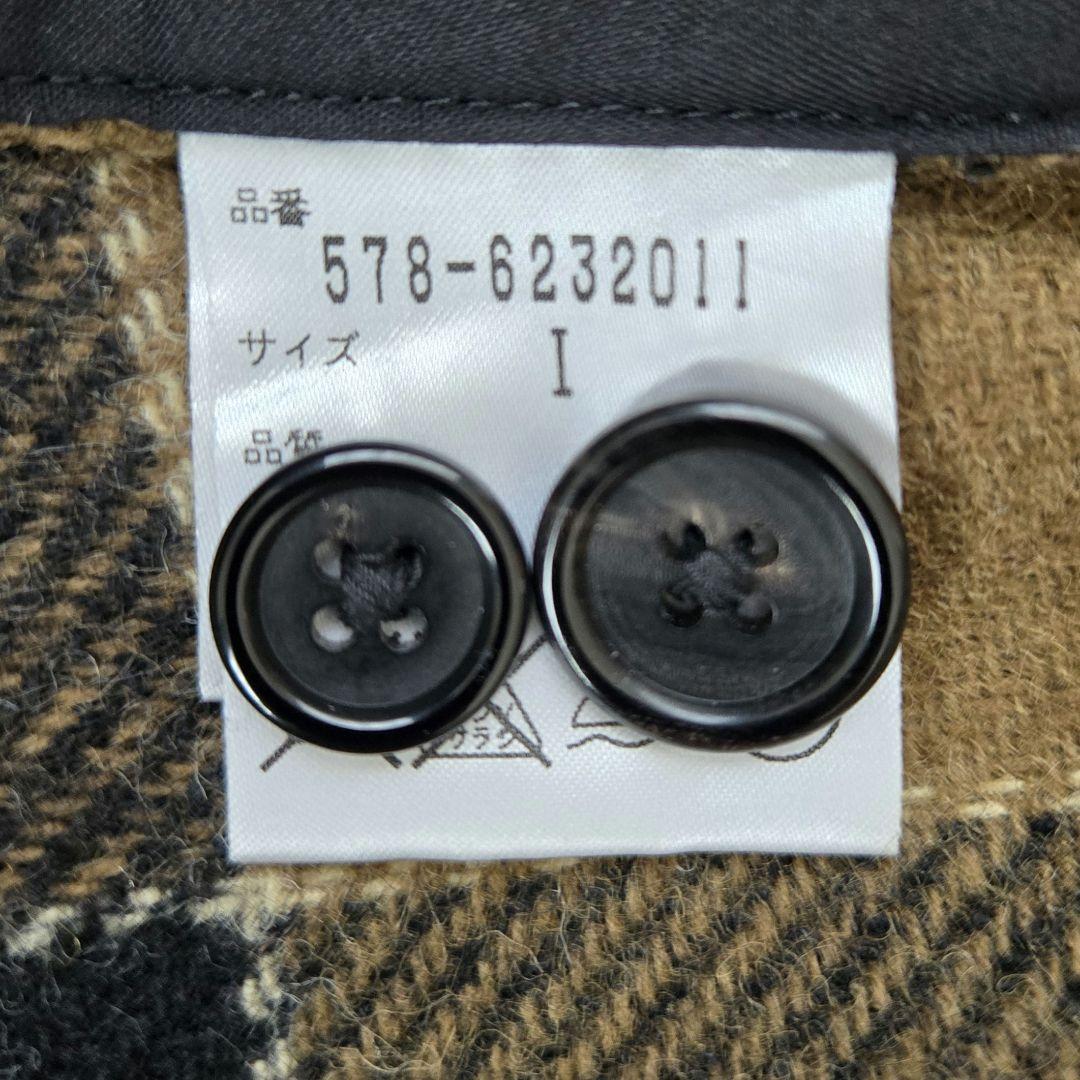 【マーガレットハウエル】キャメルタータンスカート ウールチェックスカート