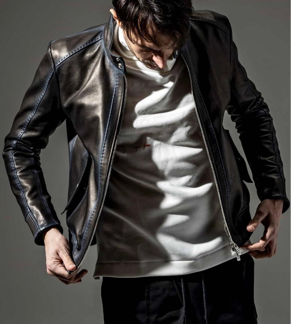 新品　C DIEM シープレザーグラデーションハリントンジャケット　ブルゾン　L