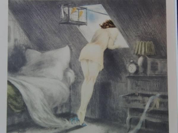 ルイ・イカール・アールデコ/屋根裏、希少な限定版額装用画集より、新品高級額装付