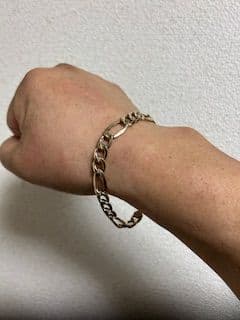 10K ブレスレット　アバランチ　幅10㎜　23㎝　激レア　極太　金　ゴールド