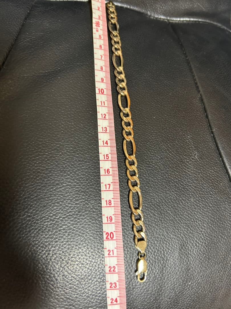 10K ブレスレット　アバランチ　幅10㎜　23㎝　激レア　極太　金　ゴールド