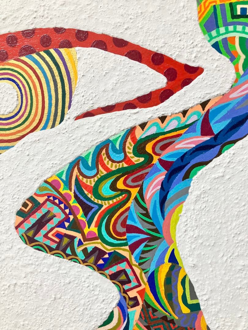 原画　絵画　F30　人物画　アクリル画　現代アート　細密画　大型　一点物　手描き