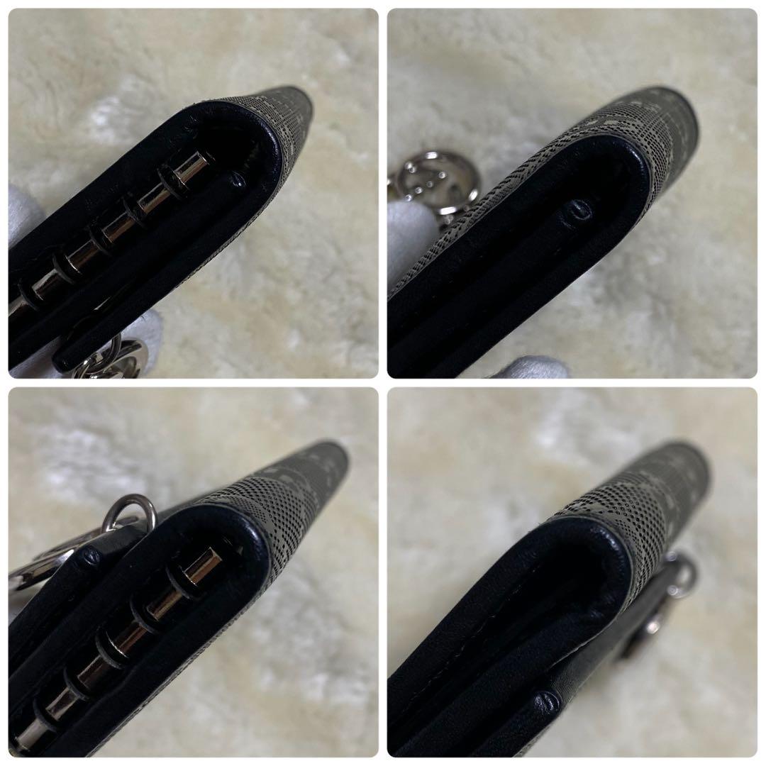 新品級✨グッチ6連キーケースインプリメGGインターロッキング黒レザーシルバー金具