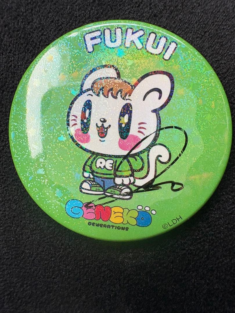 【最終値下げ‼️】 ジェ猫　ジェ猫缶バッチ　FUKUI サイン入り 缶バッジ