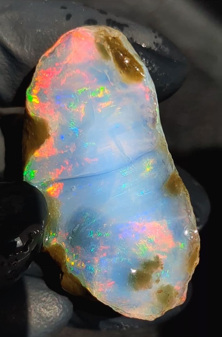 【54ct】エチオピア　オパール　原石　天然石　鉱物　標本　鉱石　虹　レインボー