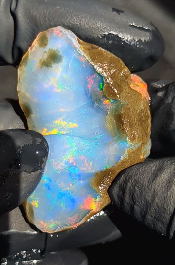 【54ct】エチオピア　オパール　原石　天然石　鉱物　標本　鉱石　虹　レインボー