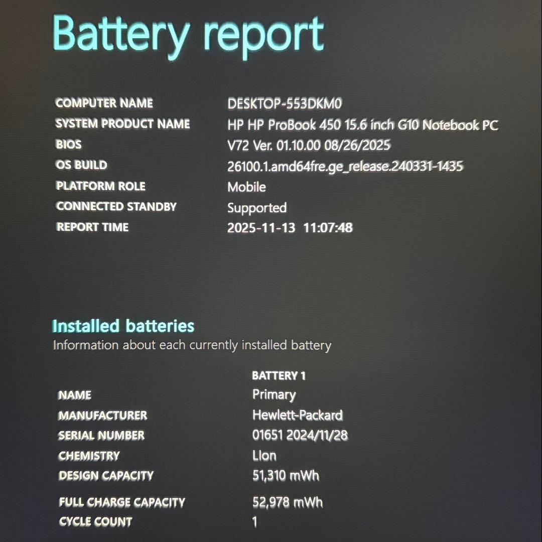 美品 PROBOOK 450 G10 13世代 i5 16GB フルHD 保証中