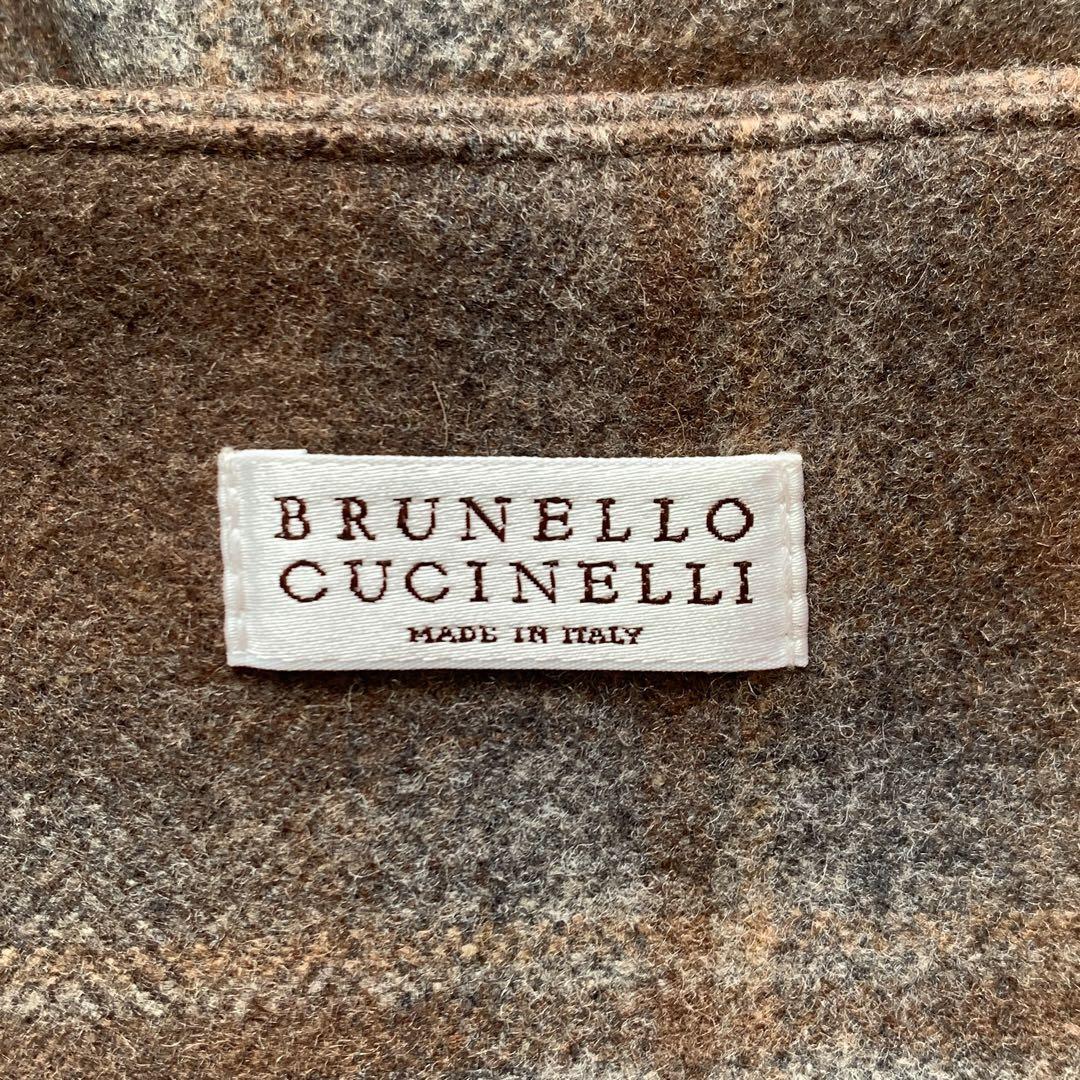 Brunello Cucinelli 厚手 オータムチェックのひざ上フレア