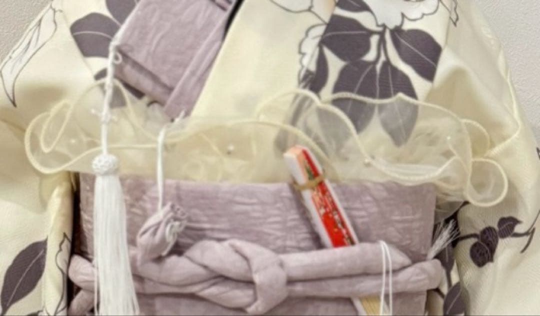 【限定値下げ】新品未使用✴︎ しつけ糸付　7歳　着物　襦袢セット✴︎