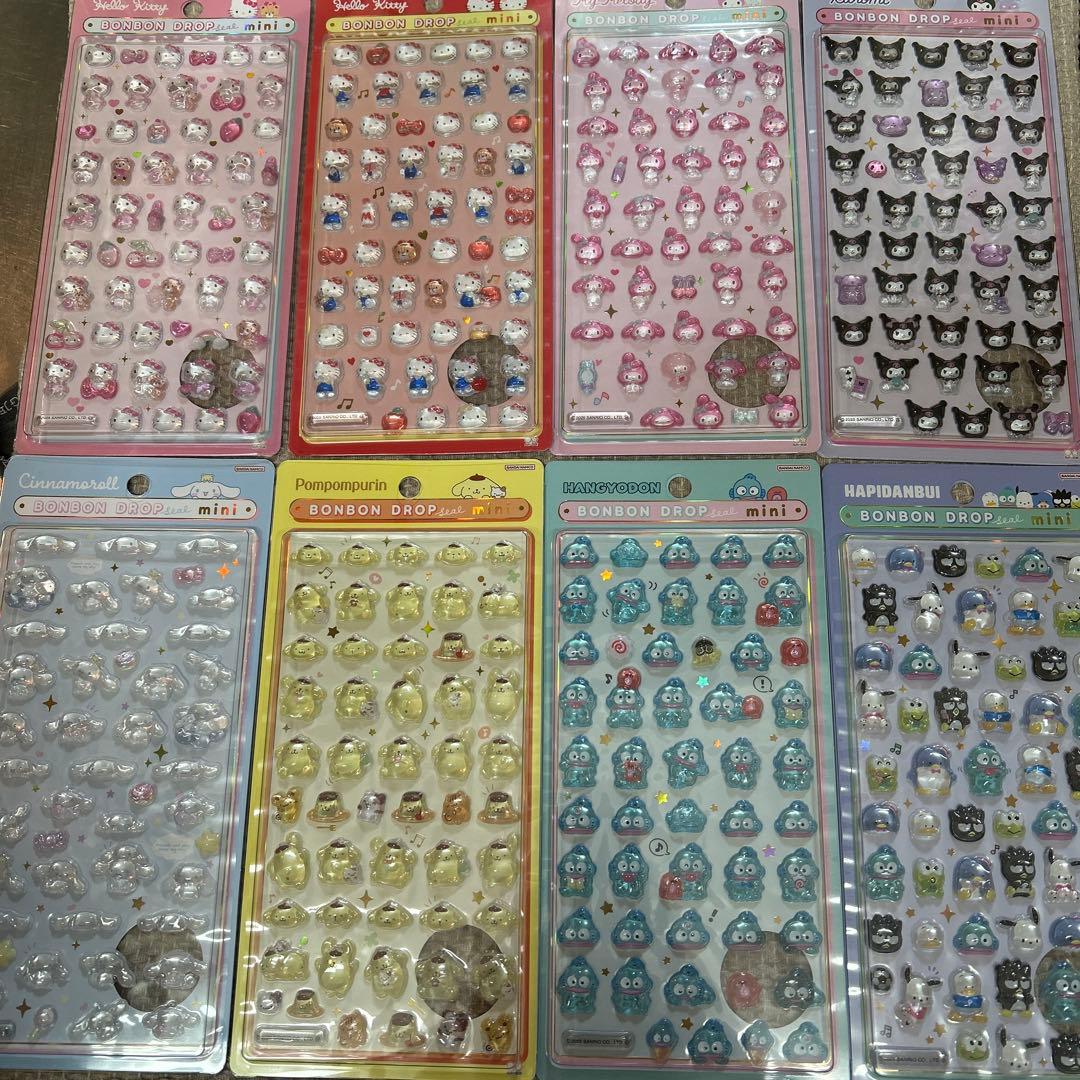 サンリオ　ボンボンドロップシールmini コンプリート8枚セット